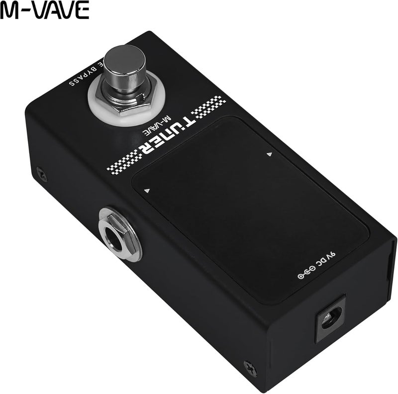 IOppWin High-Precision Chromatic Guitar Tuner Pedal - Compact Metal True Bypass Stompbox with LED Display for Bass, 12-String Guitar & Instruments, 12Hz-4186Hz Range (Black) - Image 2